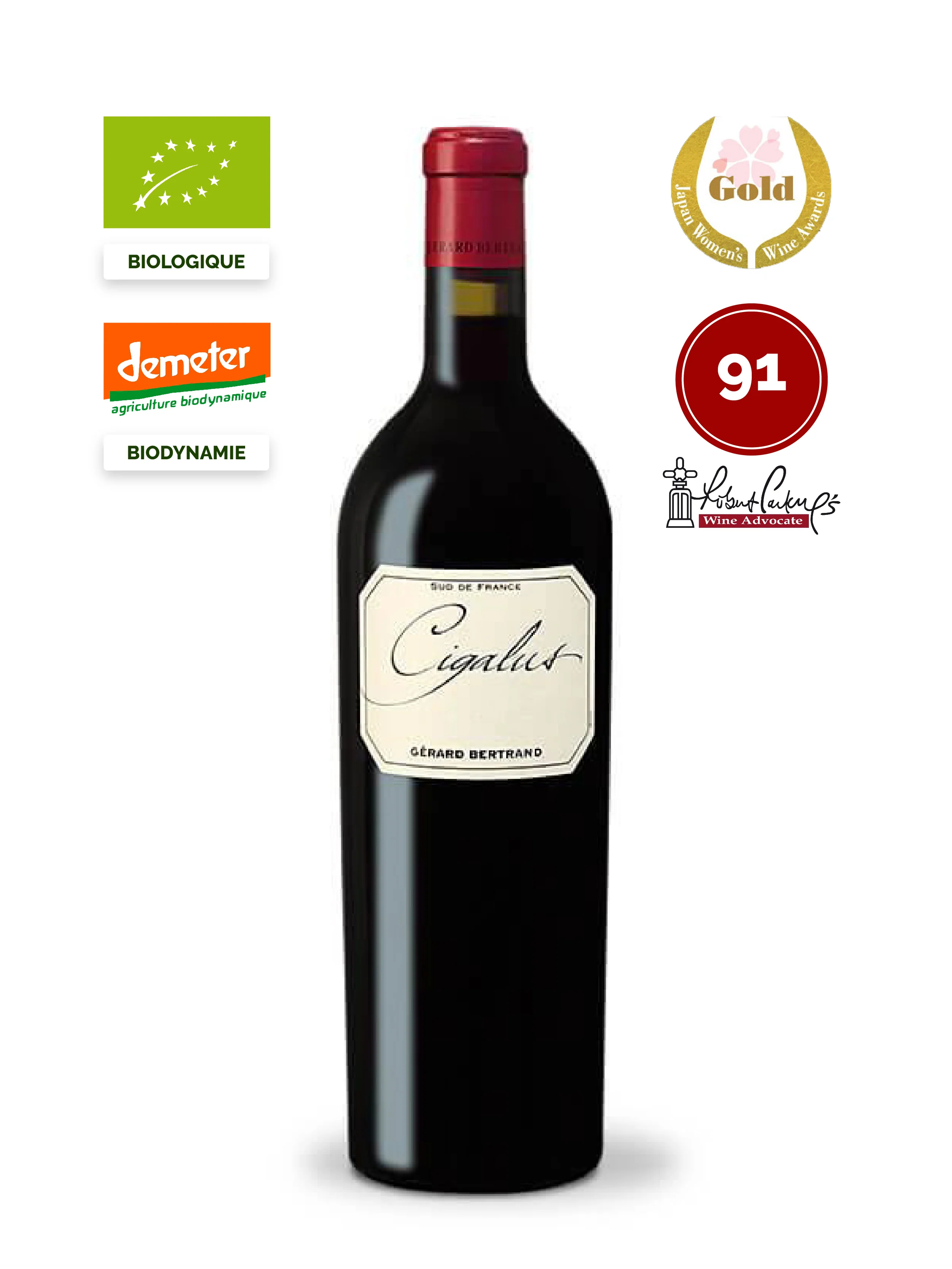 Cigalus vin rouge biodynamique 2019 75cl - Image 3