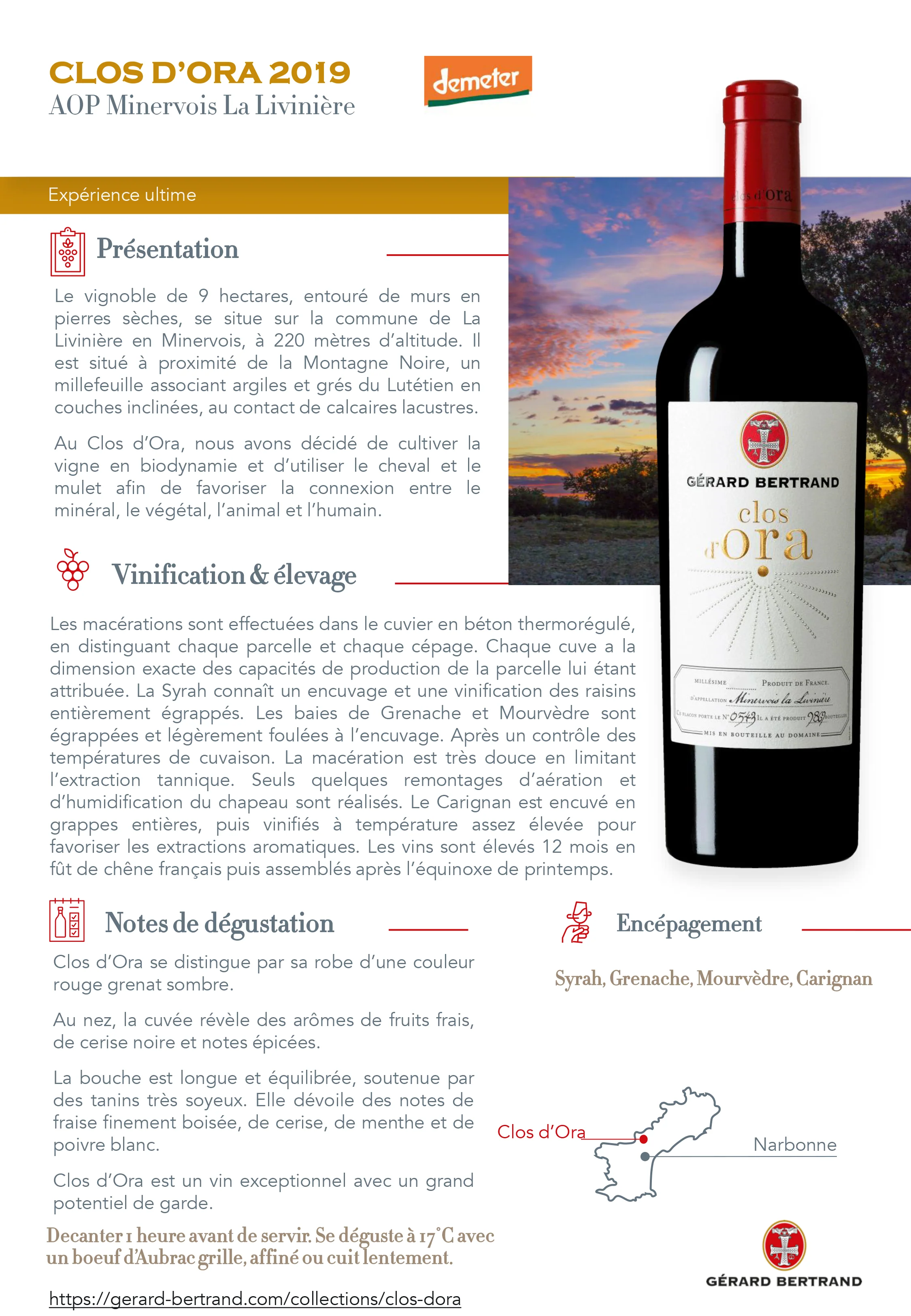 Clos d'Ora 2019 Coffret Bois 6 Bouteilles 75cl vin rouge iconique - Image 4