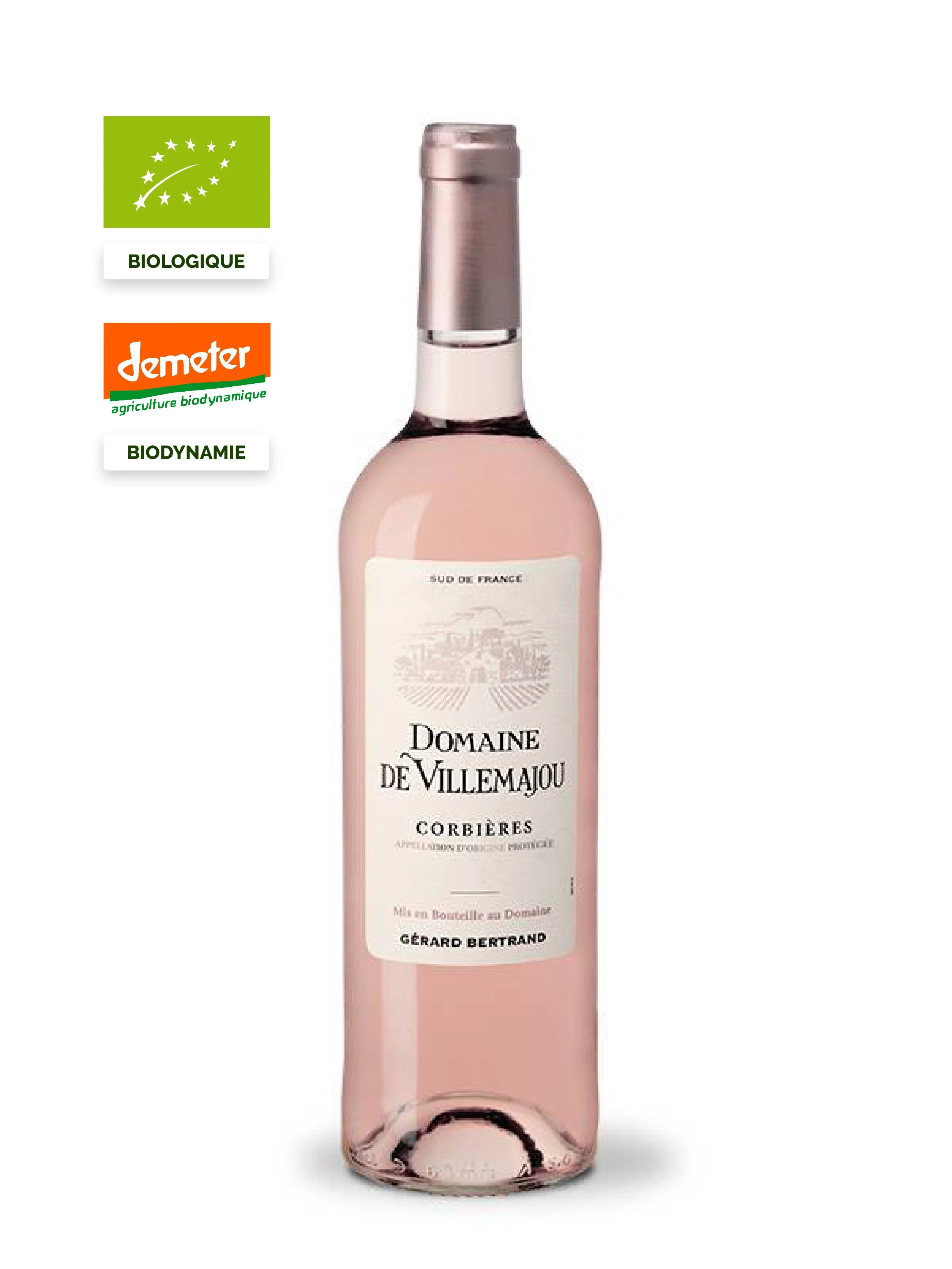 Domaine de Villemajou 2025 vin rosé lot 6 bouteilles 75cl AOP Corbières - Image 3