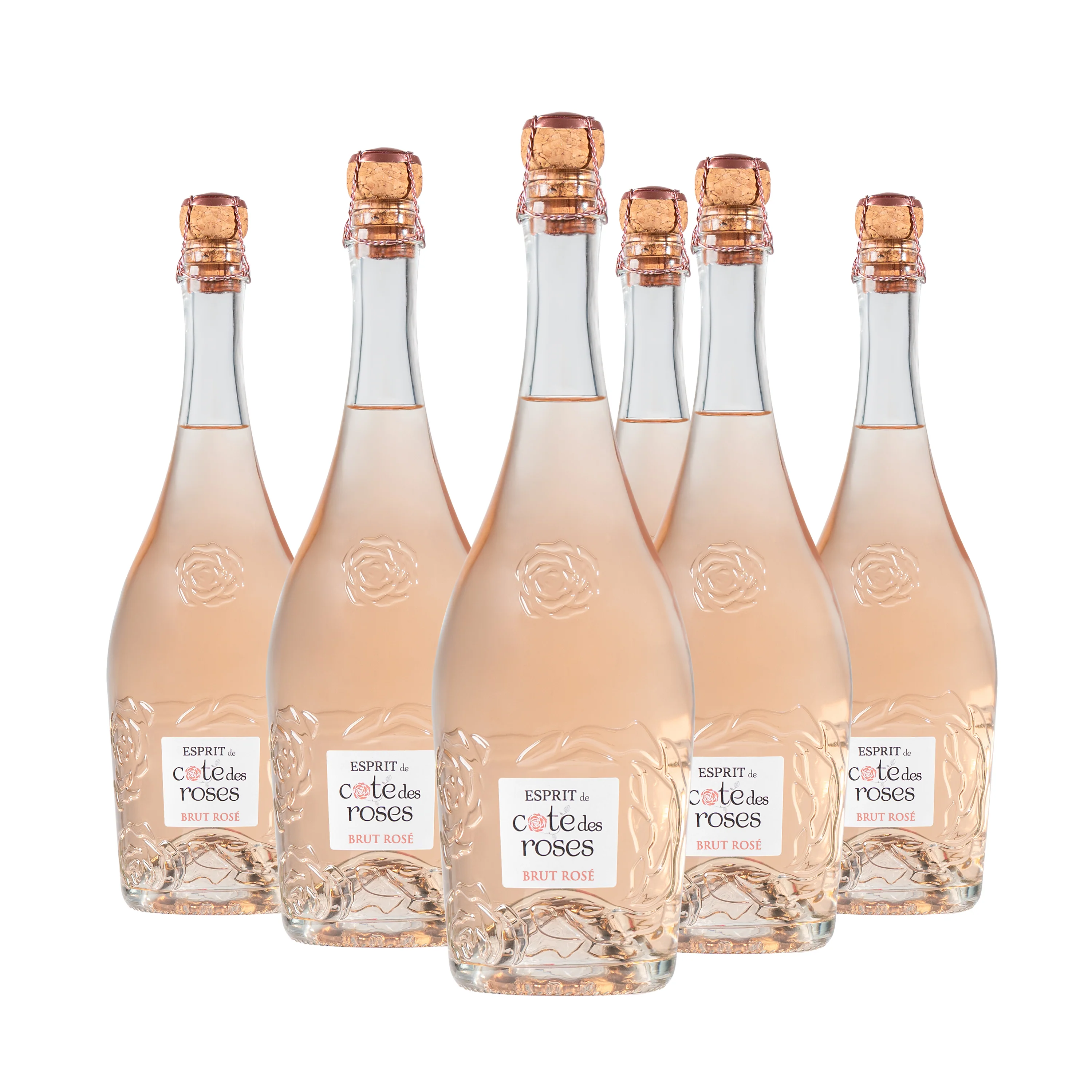Esprit de Cote des Roses Brut rosé vin effervescent Lot 6 bouteilles 75cl