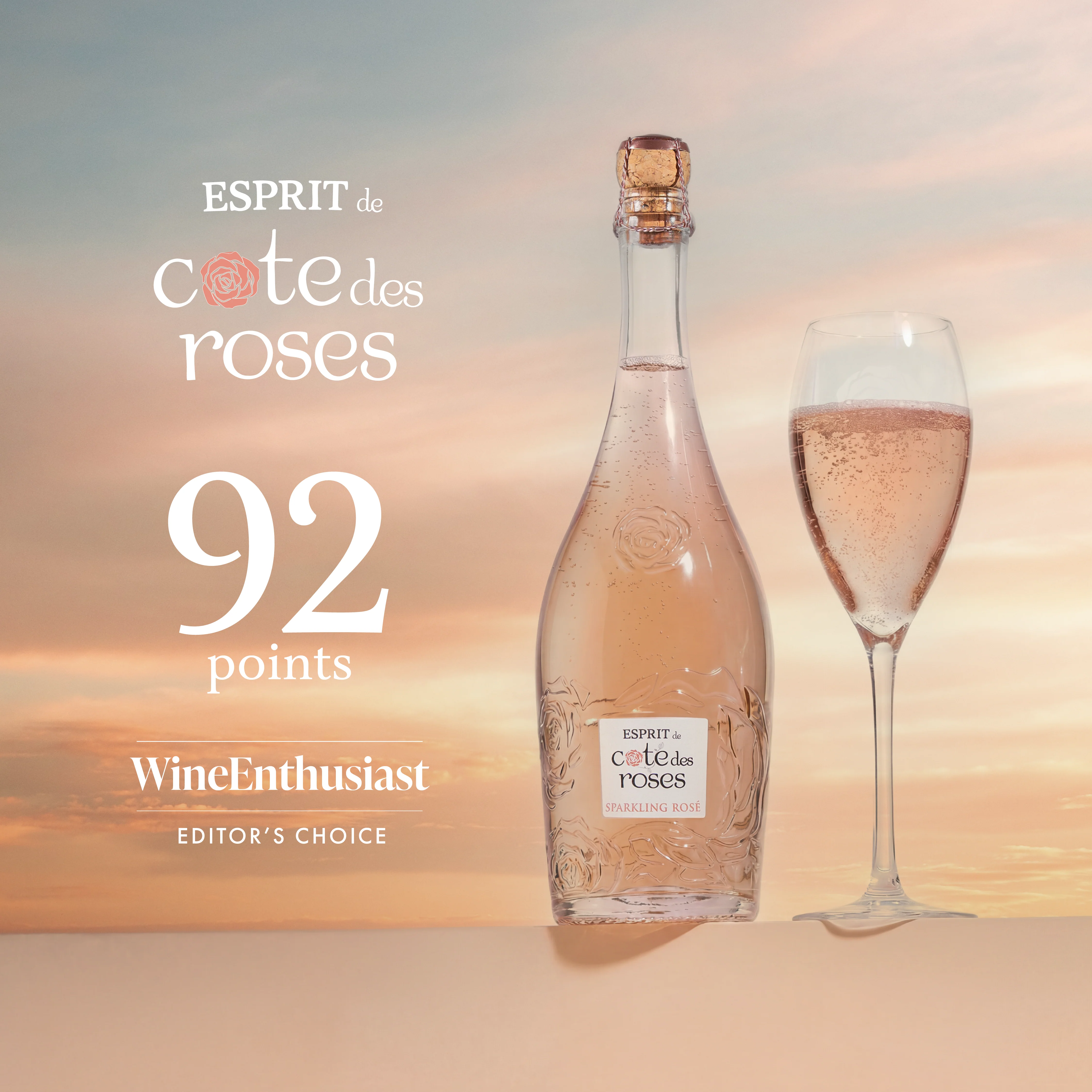 Esprit de Cote des Roses Brut rosé vin effervescent Lot 6 bouteilles 75cl - Image 2