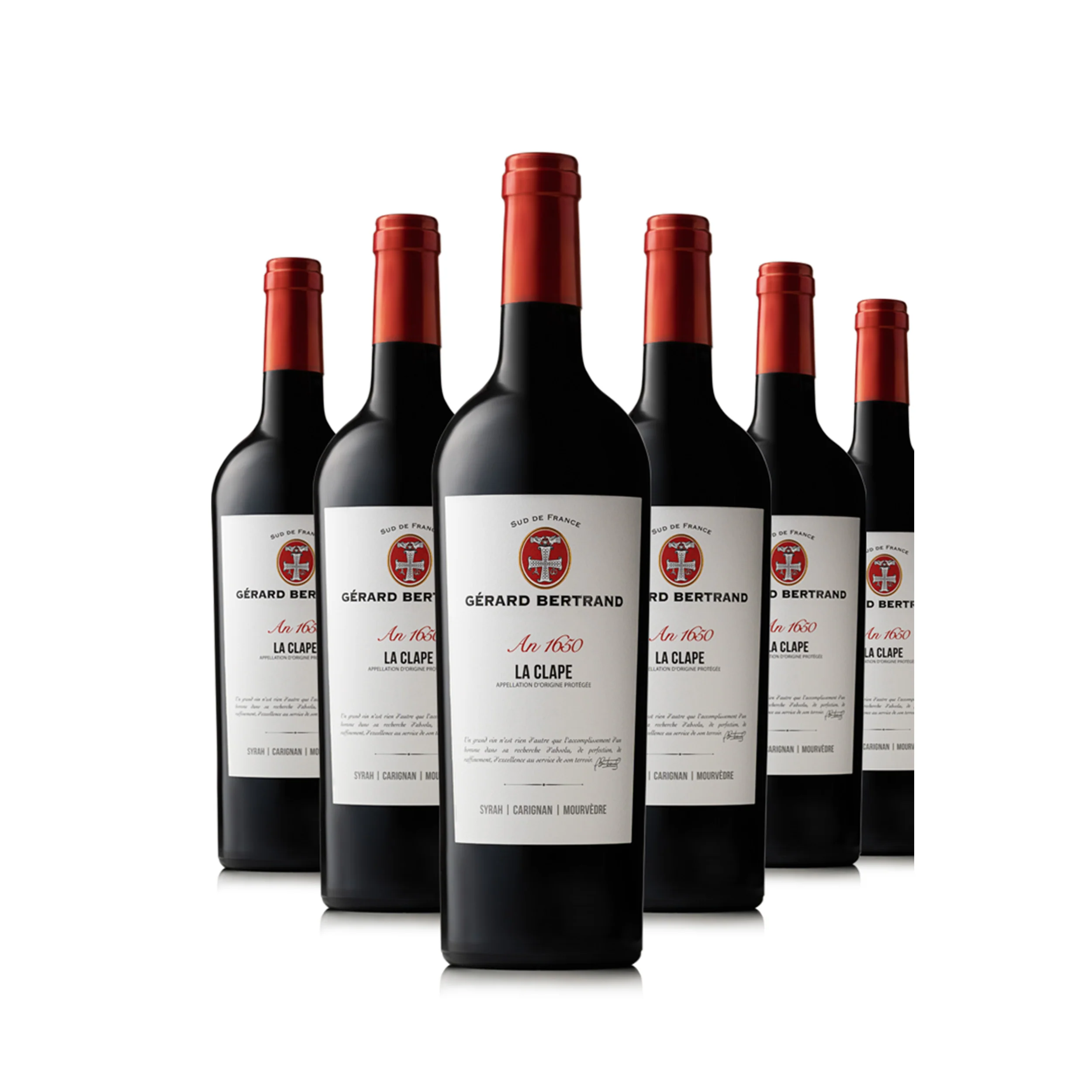 Héritage "An 1650" rouge La Clape 2024 Lot 6 Bouteilles 75cl