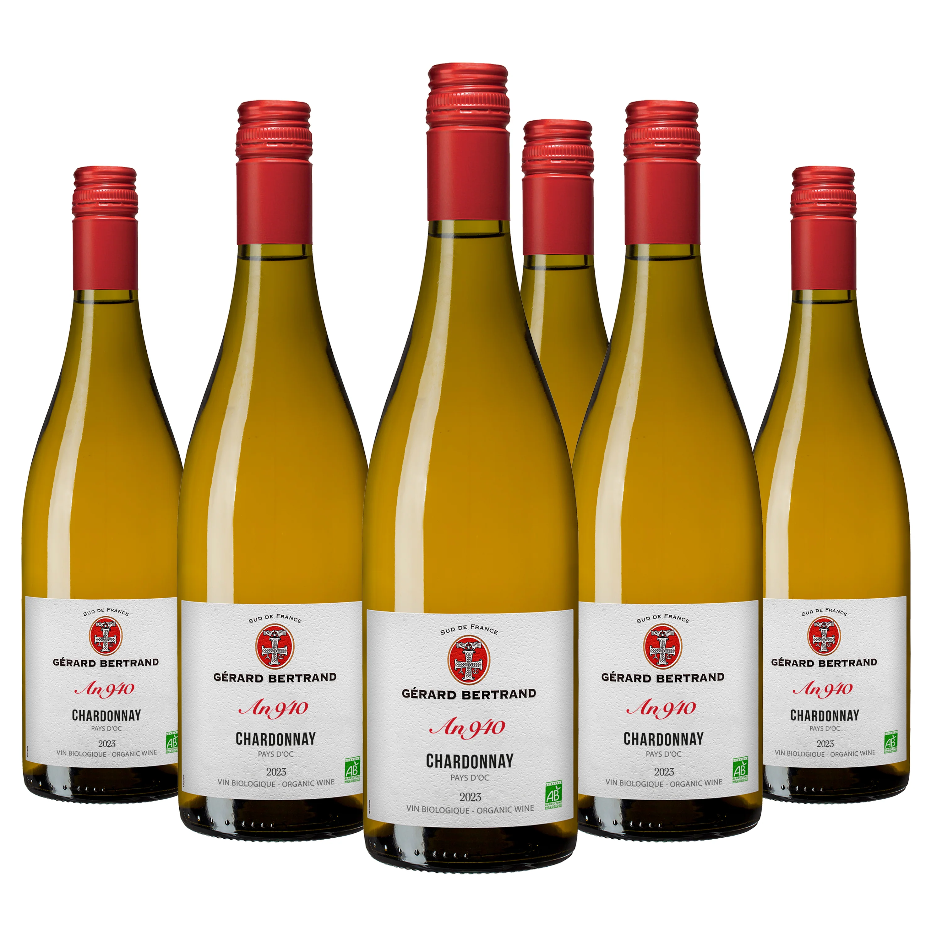 Héritage "An 940" Chardonnay 2024 Lot 6 bouteilles 75cl vin blanc bio