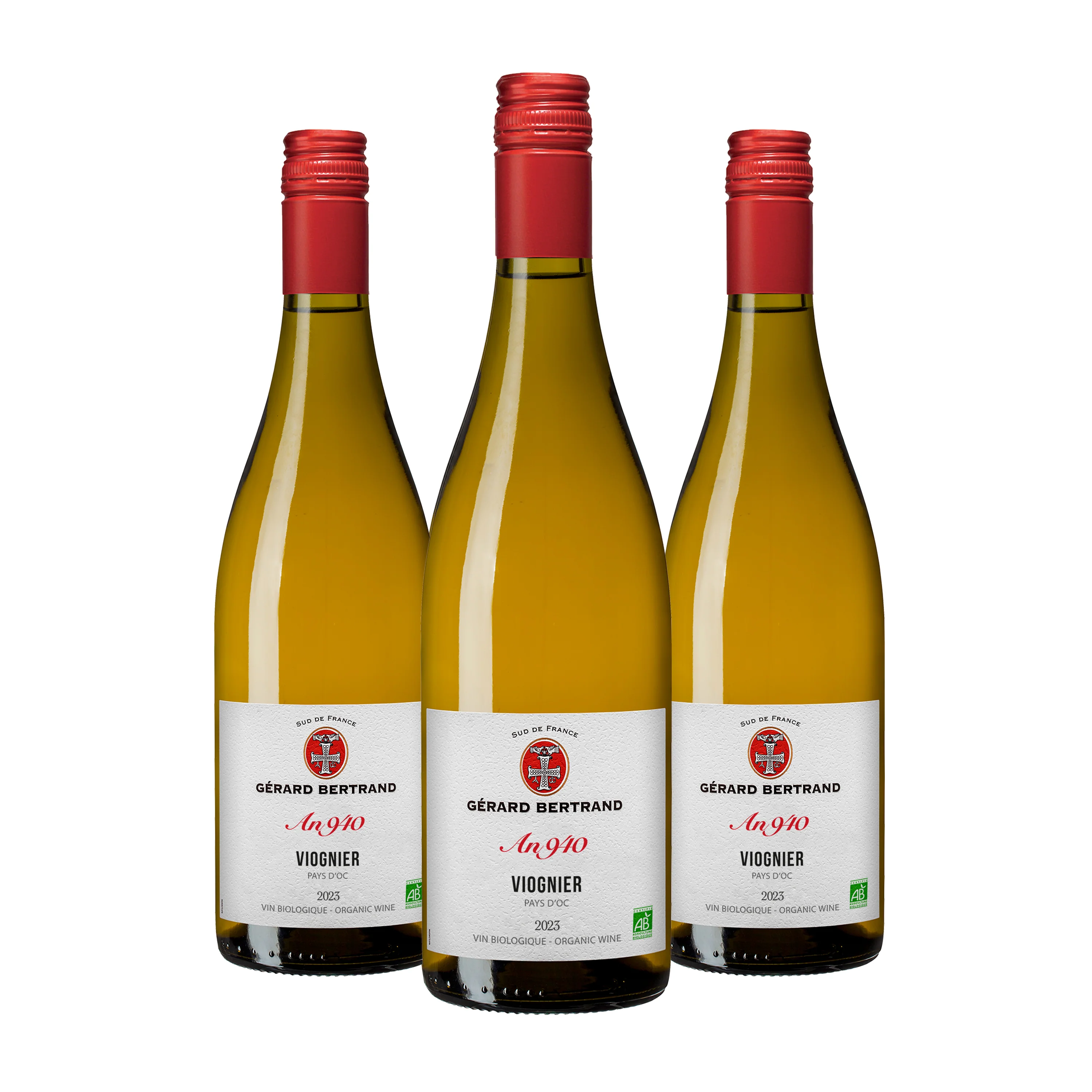Héritage "An 940" Viognier 2025 Lot 3 bouteilles 75cl vin blanc bio