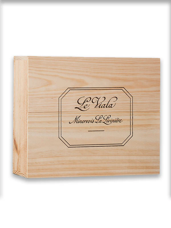 Le Viala 2021 vin rouge La Livinière Caisse Bois 6 Bouteilles 75cl - Image 3