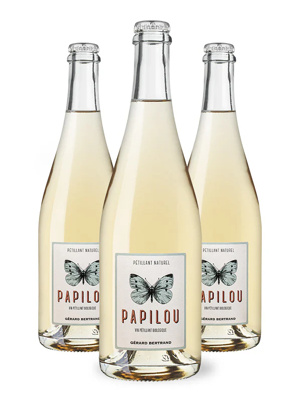 Papilou vin blanc pétillant naturel bio 2023 Lot 3 Bouteilles 75cl