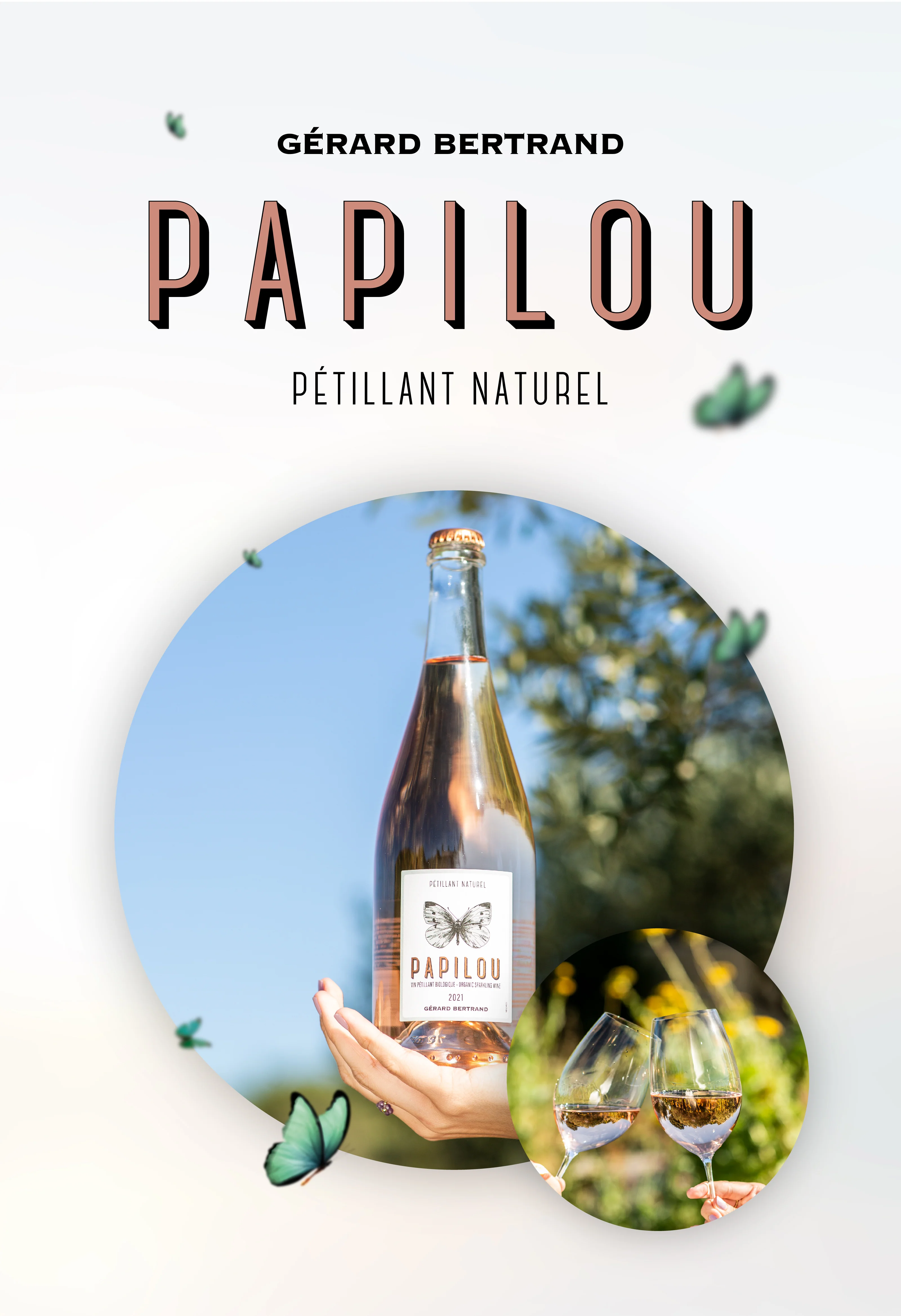 Papilou vin Pétillant Naturel rosé 2023 Lot 3 Bouteilles 75cl - Image 4