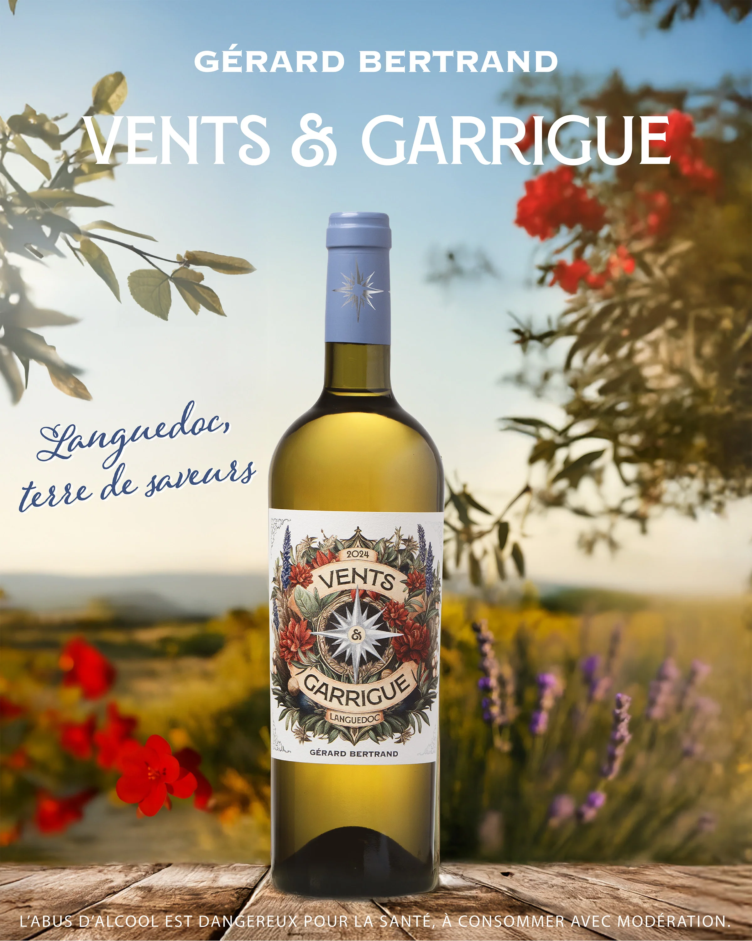 Vents & Garrigue vin blanc bio 2024 Lot 6 bouteilles 75cl - Image 2