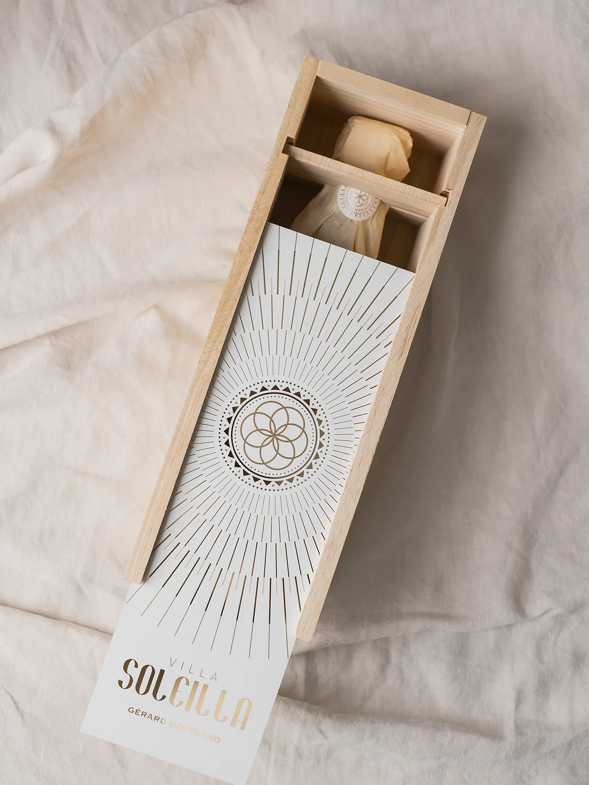 Villa Soleilla Coffret 2021 75cl coffret bois unitaire vin orange biodynamique - Image 3